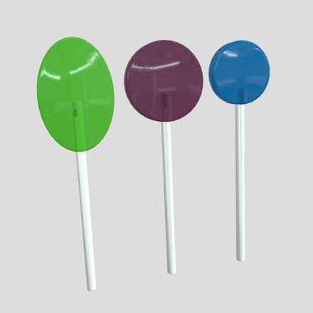 Lollipops - low poly PBR 3d model