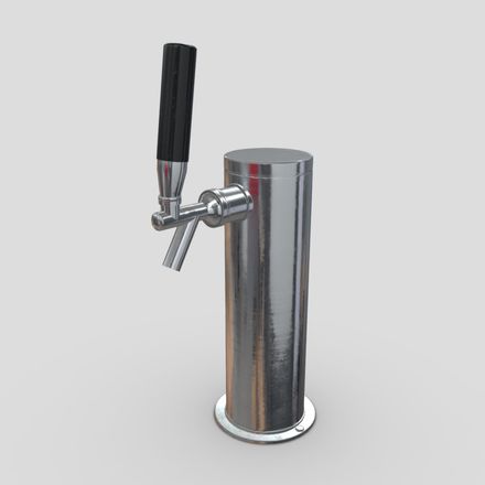 CC0 - Beer Tap - low poly PBR 3d model