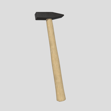 CC0 - Hammer - low poly PBR 3d model