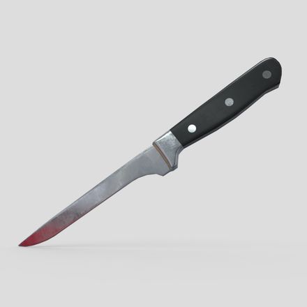 Kitchen Knife 5 - low poly PBR 3d model