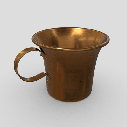 Mug 10 - low poly PBR 3d model