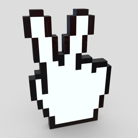 Cursor Hand 7 - low poly PBR 3d model