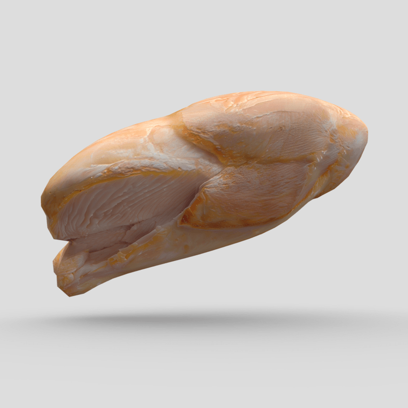 CC0 - Cooked Chicken Breast - low poly PBR 3d model
