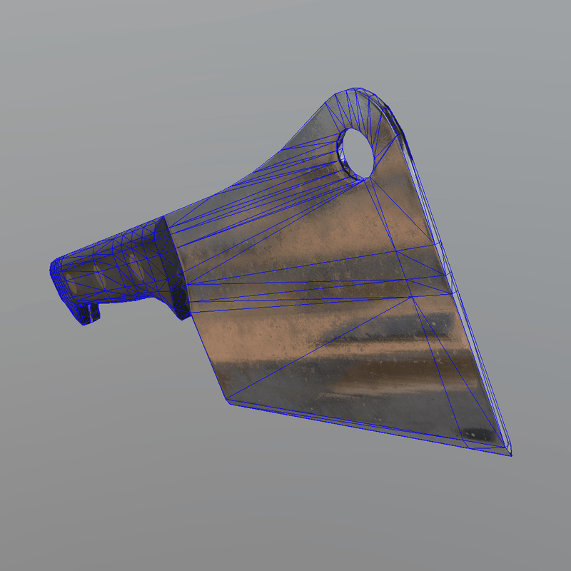 CC0 - Cleaver - low poly PBR 3d model
