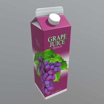 Grape Juice - low poly PBR 3d model