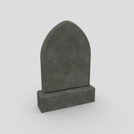 Tombstone 2 - low poly PBR 3d model