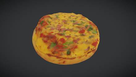 Pizza Mini - low poly PBR 3d model