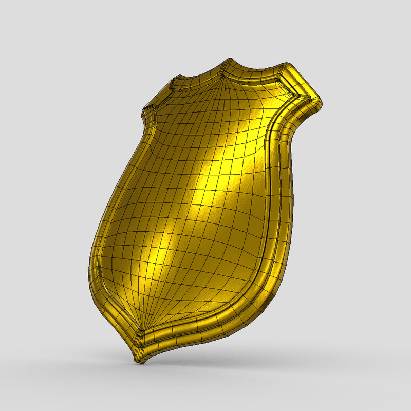 Police Badge - low poly PBR 3d model