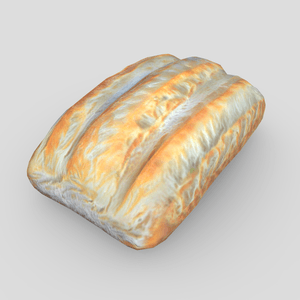 White Bread - low poly PBR 3d model