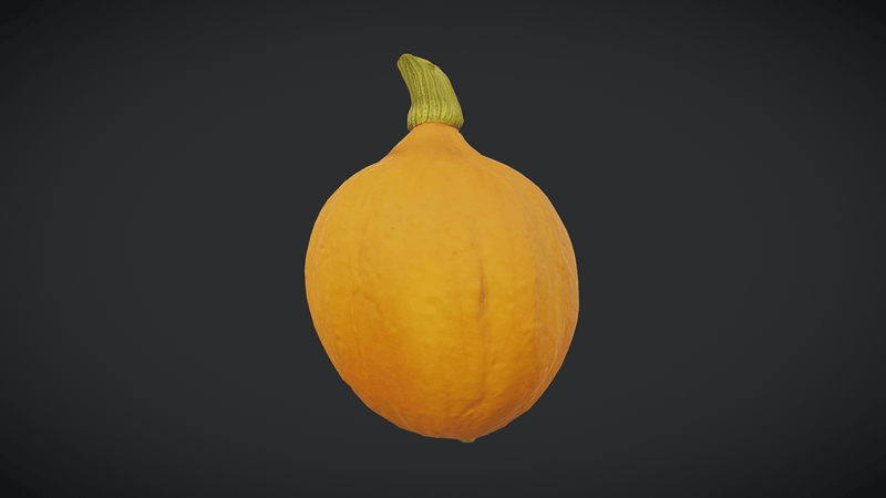 Hokkaido Pumpkin - low poly PBR 3d model