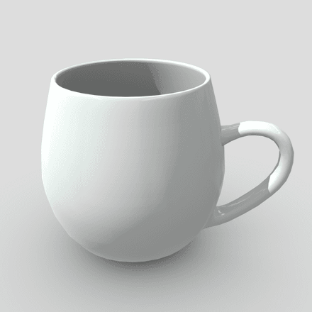 Mug 4 - low poly PBR 3d model