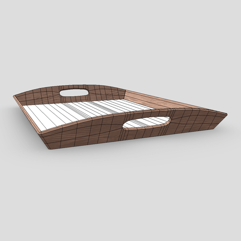 Tray 4 - low poly PBR 3d model