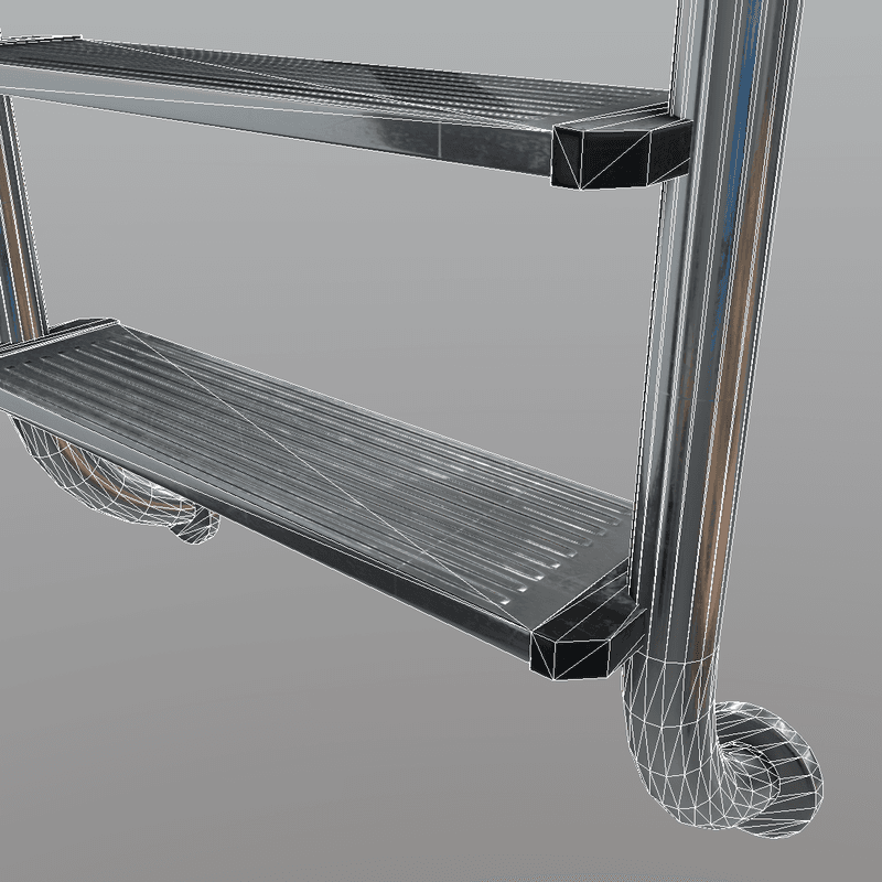 Pool Ladder - low poly PBR 3d model