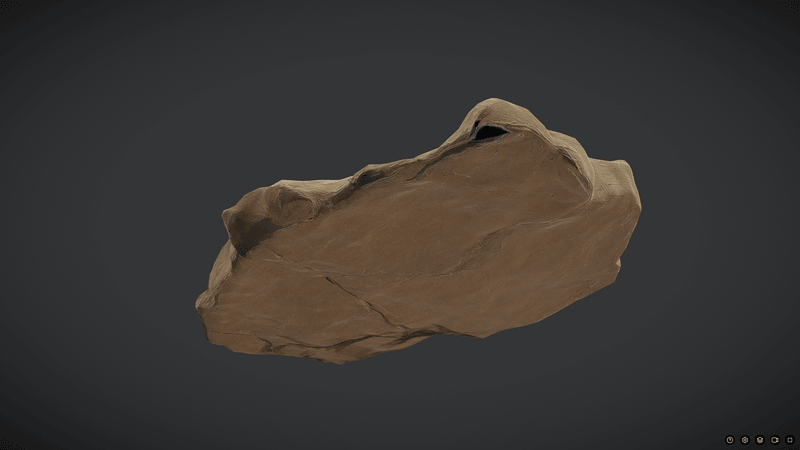 Desert Rock - low poly PBR 3d model