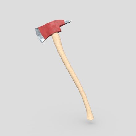 Fire Axe - low poly PBR 3d model