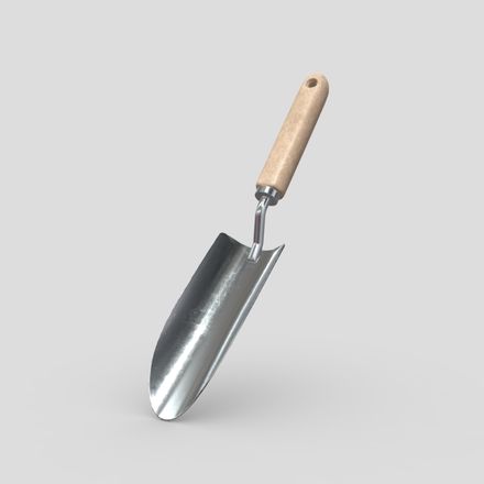 Hand Shovel - low poly PBR 3d model