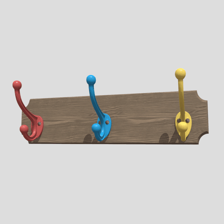 Coat Rack 2 - low poly PBR 3d model