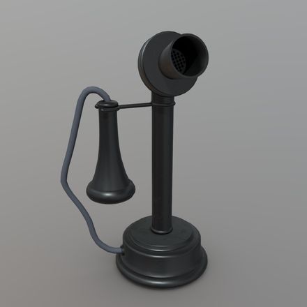 Old Phone - low poly PBR 3d model