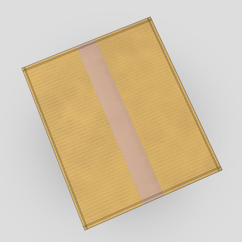 CC0 - Cardboard Box Closed - low poly PBR 3d model