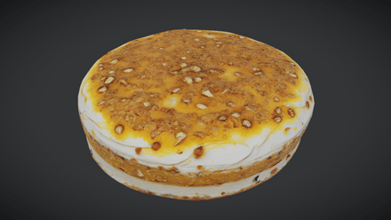 Honey Cake - low poly PBR 3ds model