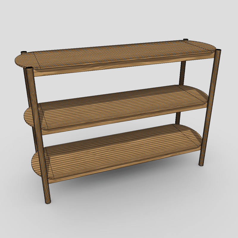 Shelf 6 - low poly PBR 3d model