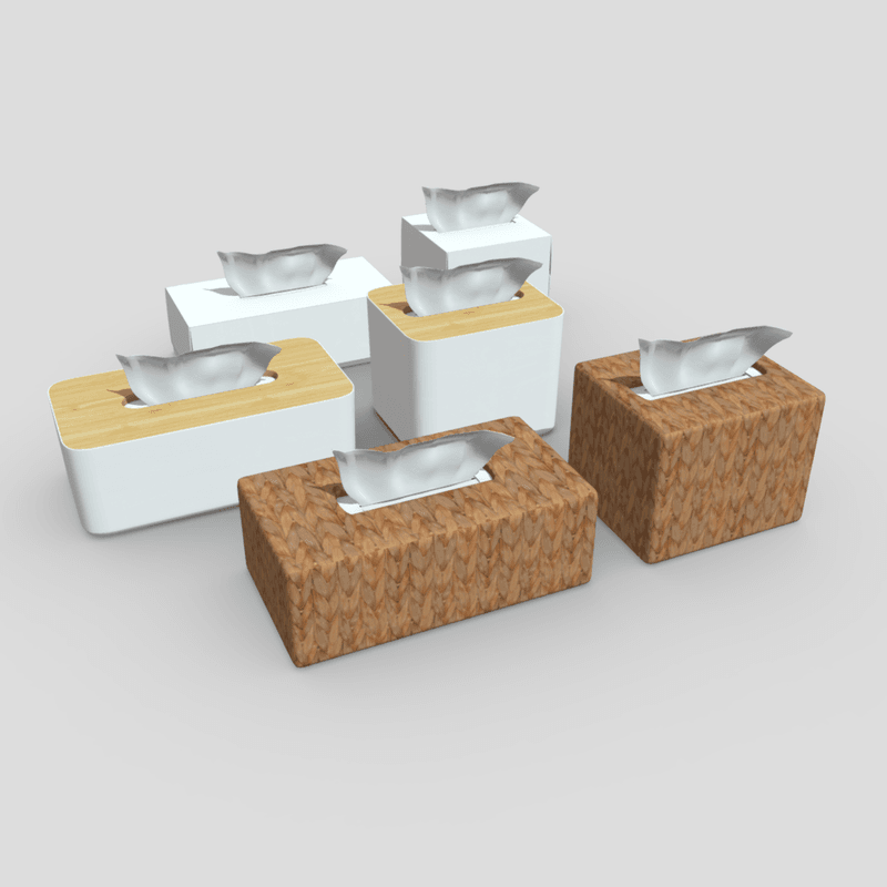 Tissue Box Pack - low poly PBR 3d model