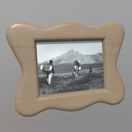 CC0 - Picture Frame 2 - low poly PBR 3d model