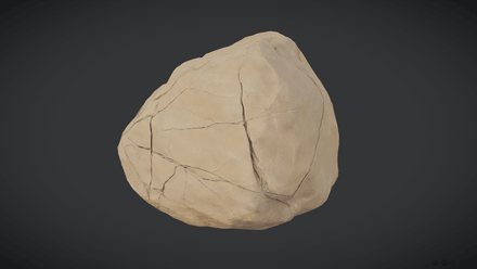 Desert Rock 4 - low poly PBR 3d model