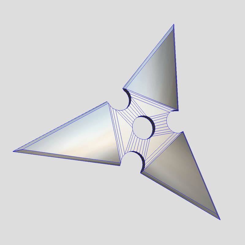 Shuriken 6 - low poly PBR 3d model
