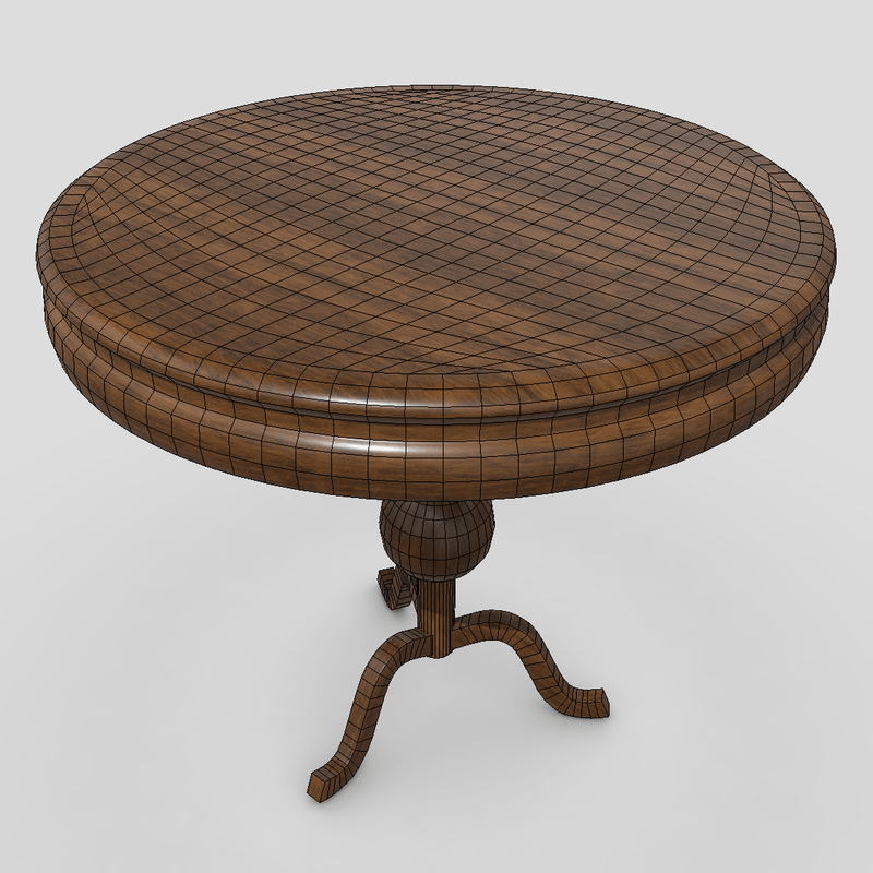 CC0 - Table - low poly PBR 3d model