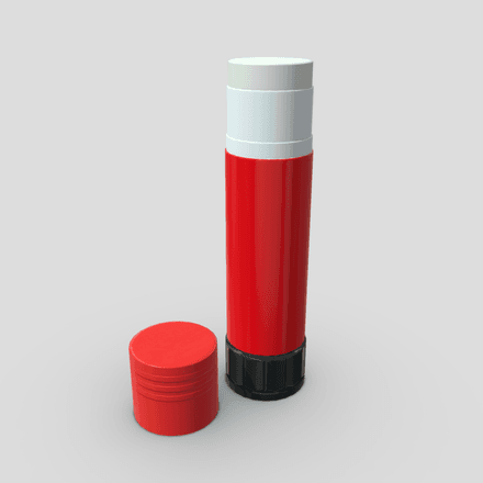 Glue Stick Open - low poly PBR 3d model