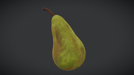 Pear 2 - low poly PBR 3d model