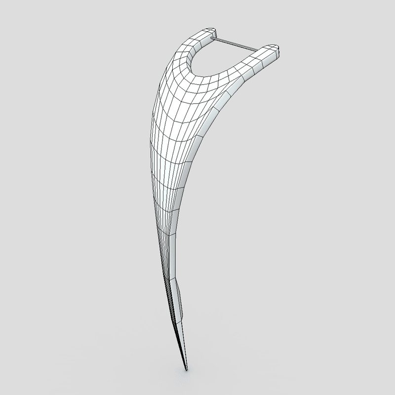 Dental Floss Pick 3 - low poly PBR 3d model