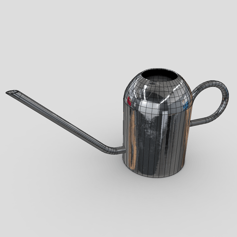 CC0 - Watering Can 6 - low poly PBR 3d model