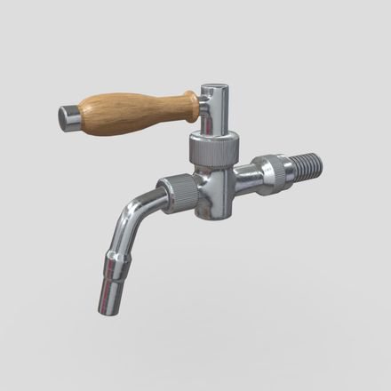 Beer Tap Faucet 3 - low poly PBR 3d model