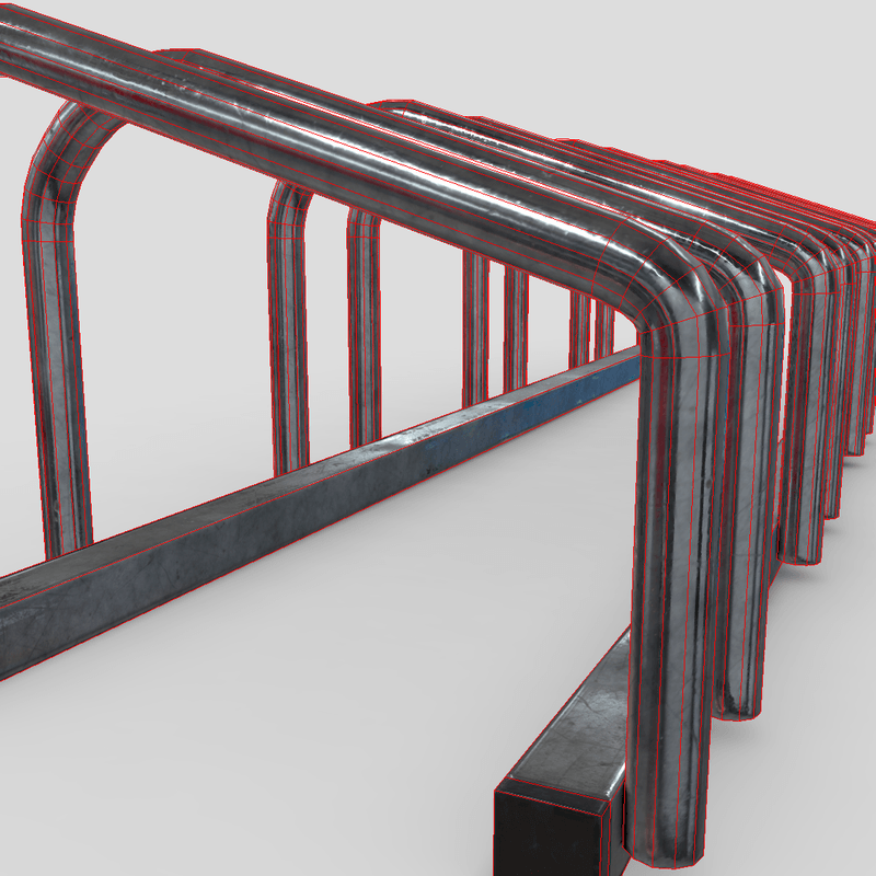 Bicycle Stand 3 - low poly PBR 3d model