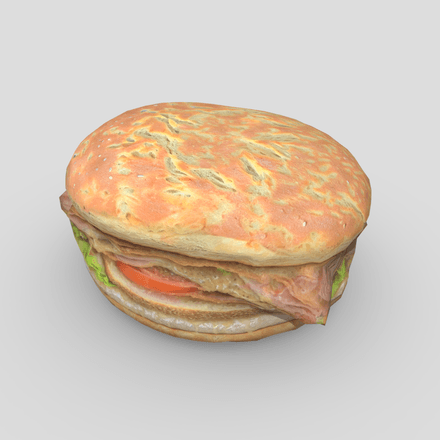 Sandwich - low poly PBR 3d model