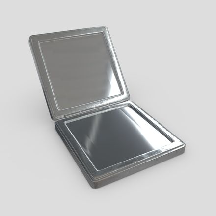 CC0 - Cosmetic Mirror 3 - low poly PBR 3d model