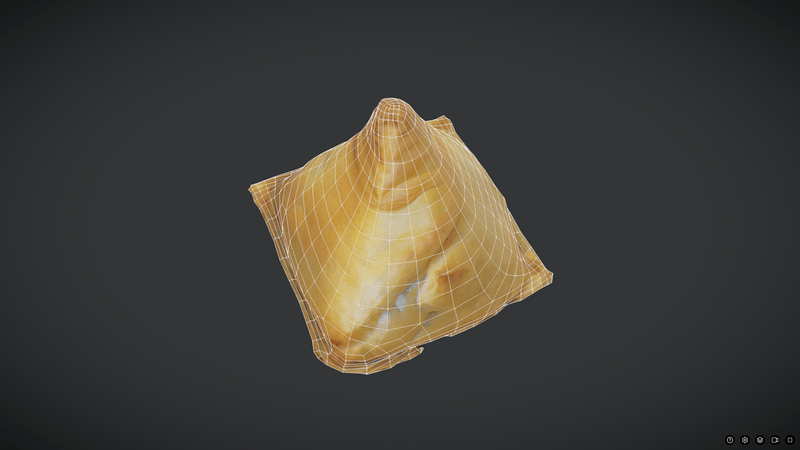 Samosa - low poly PBR 3d model