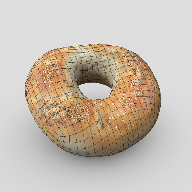 Bagel - low poly PBR 3d model