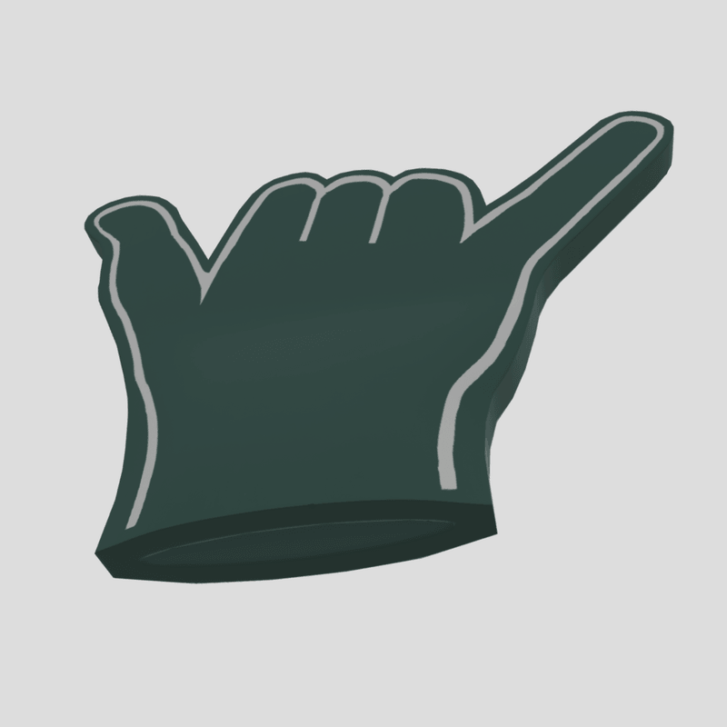 Foam Finger 4 - low poly PBR 3d model