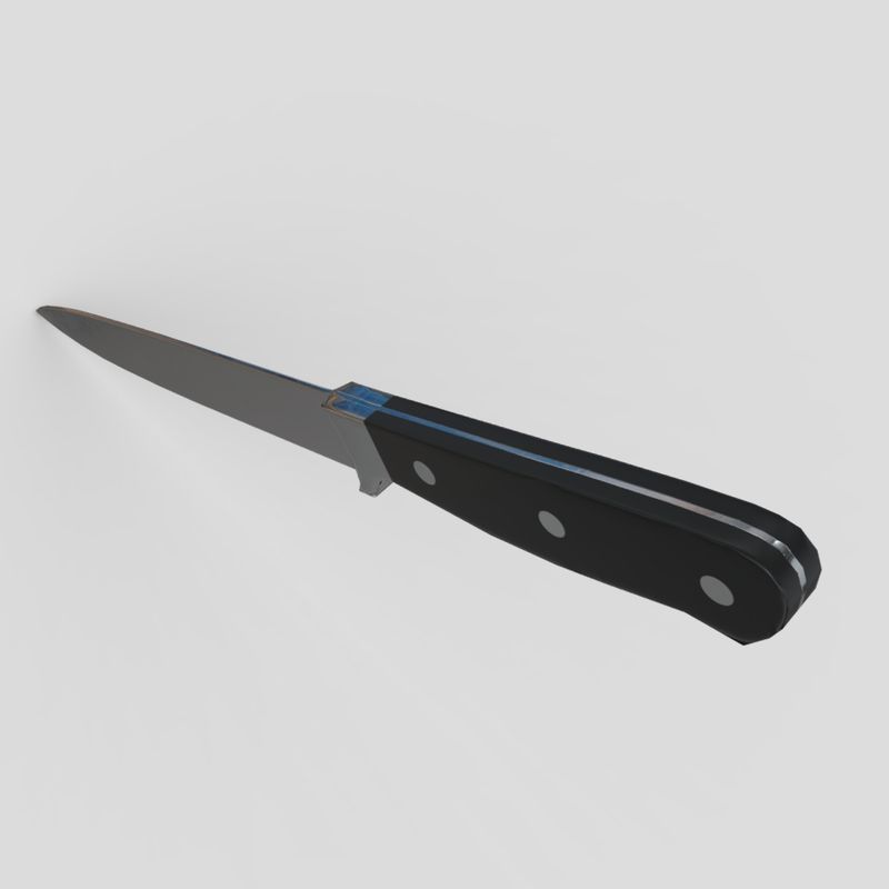 Kitchen Knife 2 - low poly PBR 3d model
