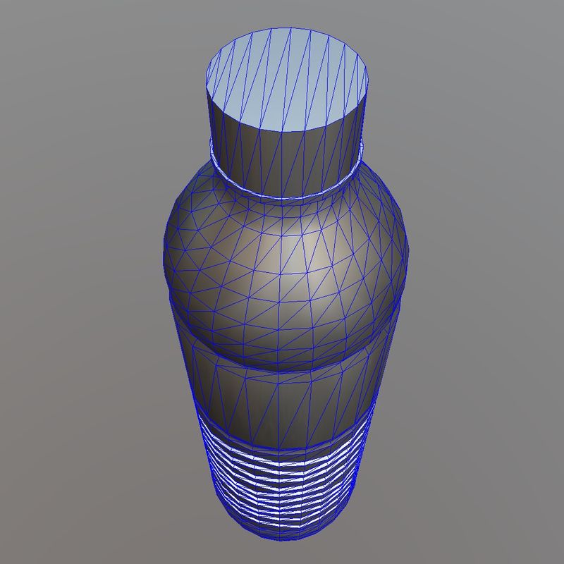 Plastic Bottle - low poly PBR 3d model