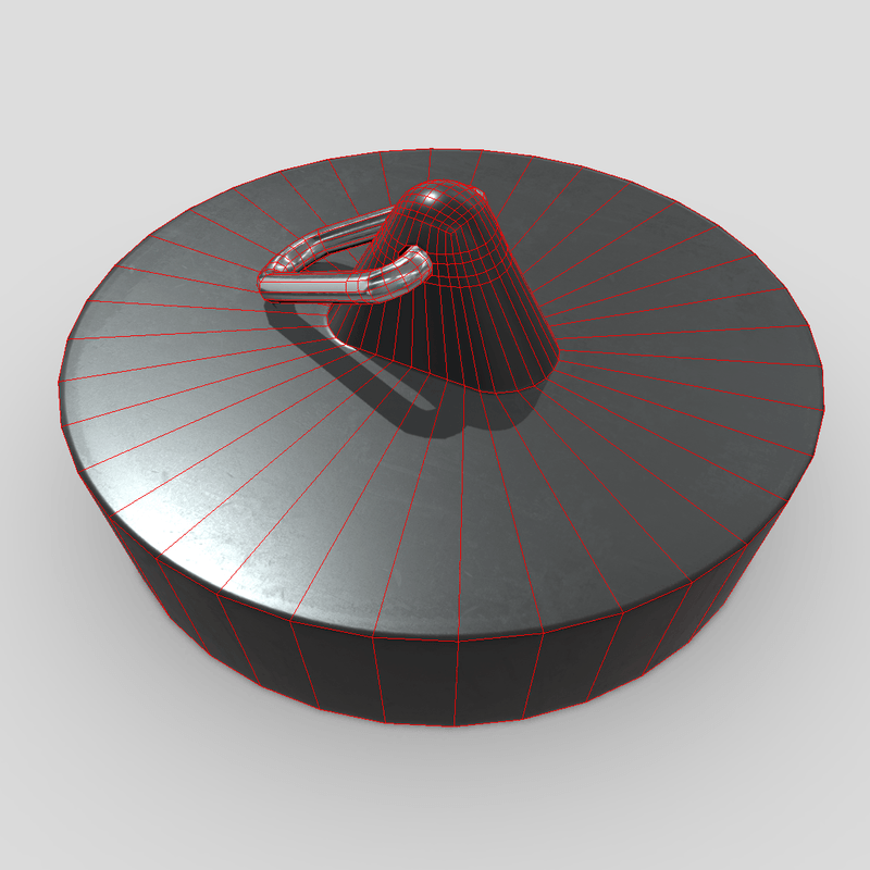Sink Plug - low poly PBR 3d model