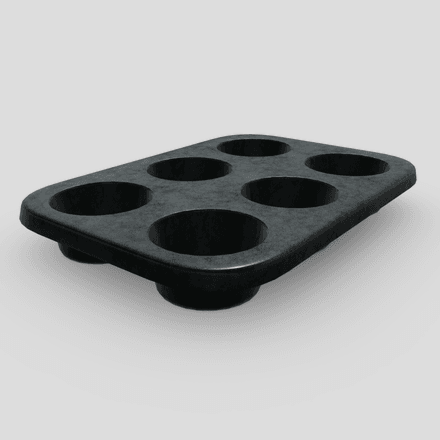 Muffin Pan - low poly PBR 3d model