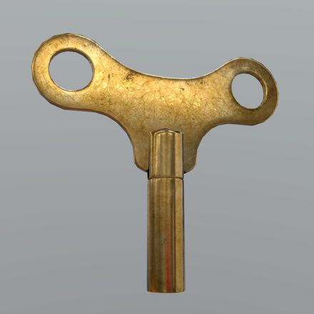 Clock Key - low poly PBR 3d model