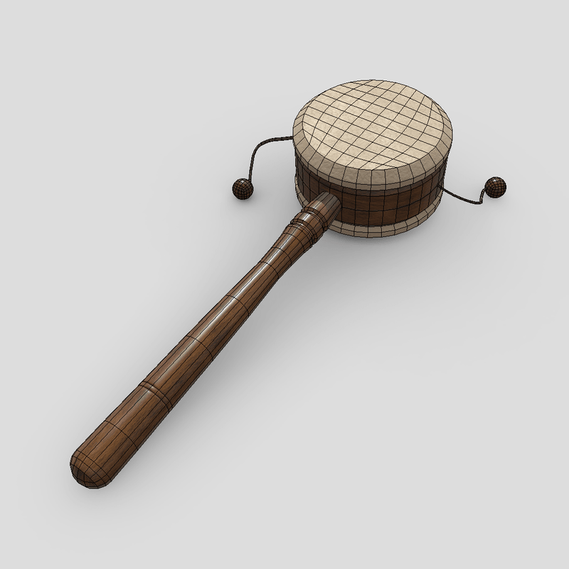 Twist Drum - low poly PBR 3d model