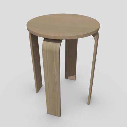 Stool - low poly PBR 3d model