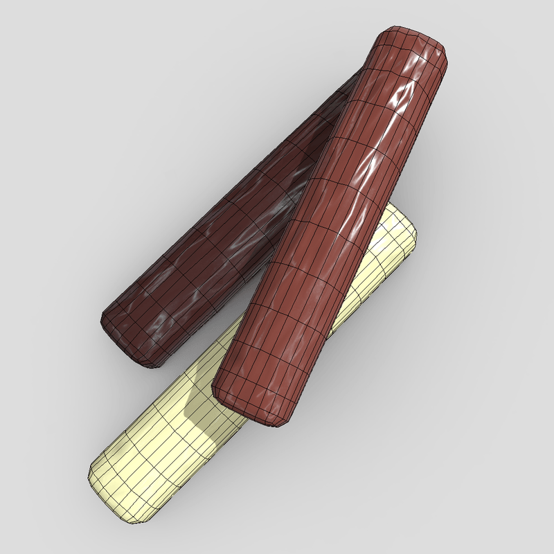Chocolate Bar 3 - low poly PBR 3d model