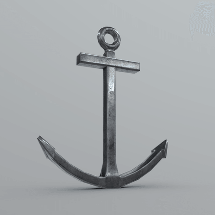 CC0 - Anchor - low poly PBR 3d model